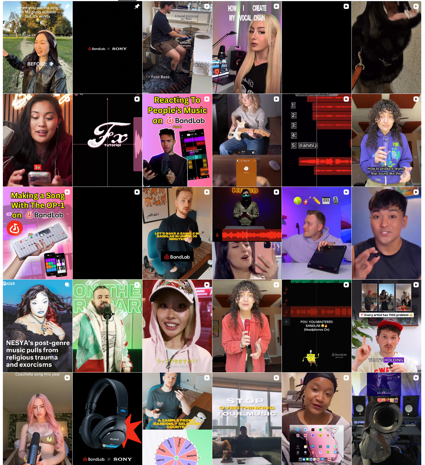 BandLab social channels overview