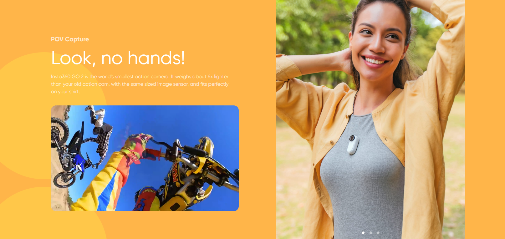Insta360 GO 2 landing page