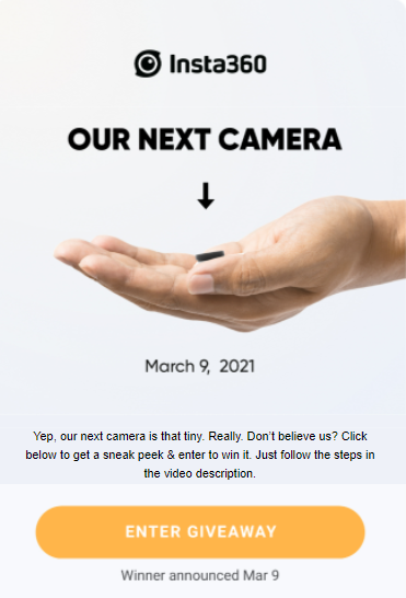 Insta360 GO 2 teaser email