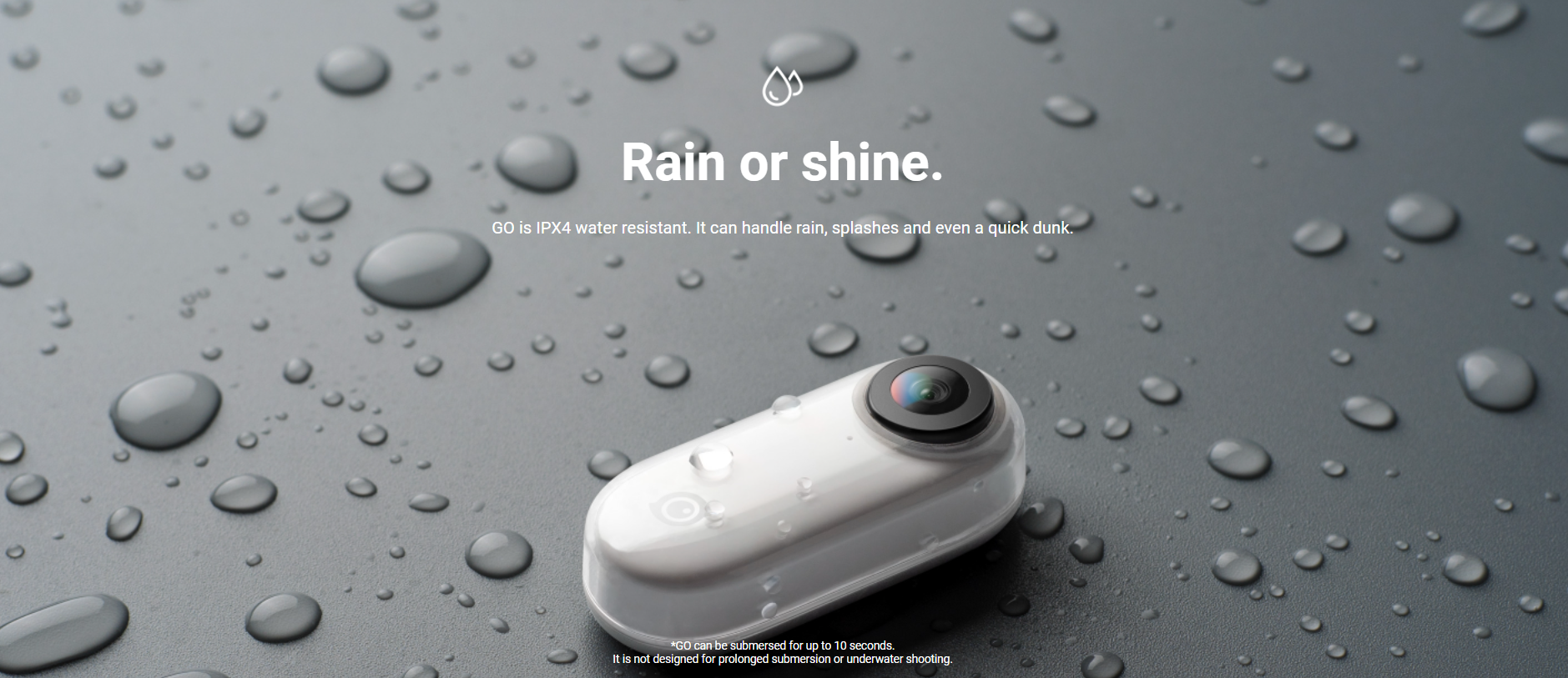 Insta360 GO landing page features
