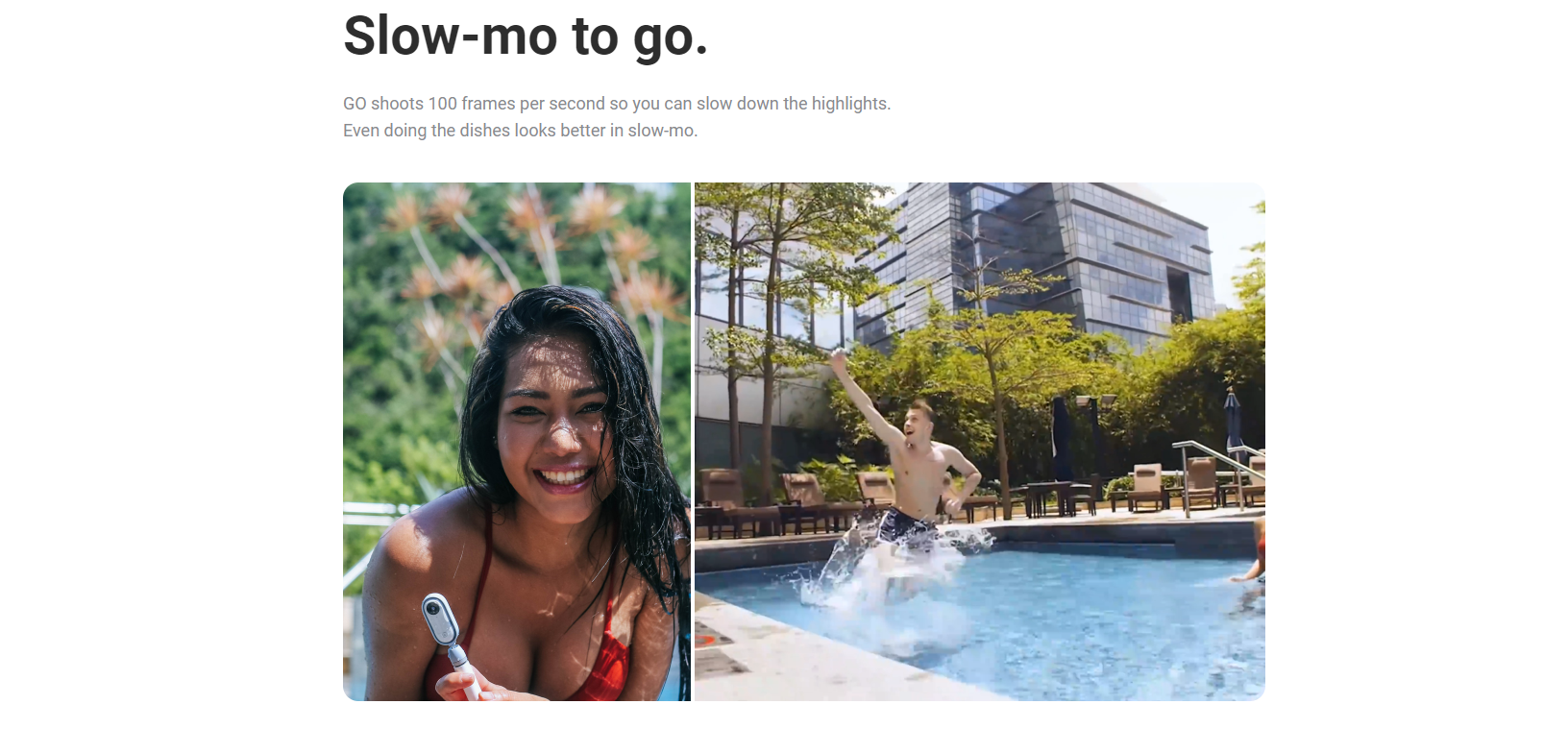 Insta360 GO landing page CTA