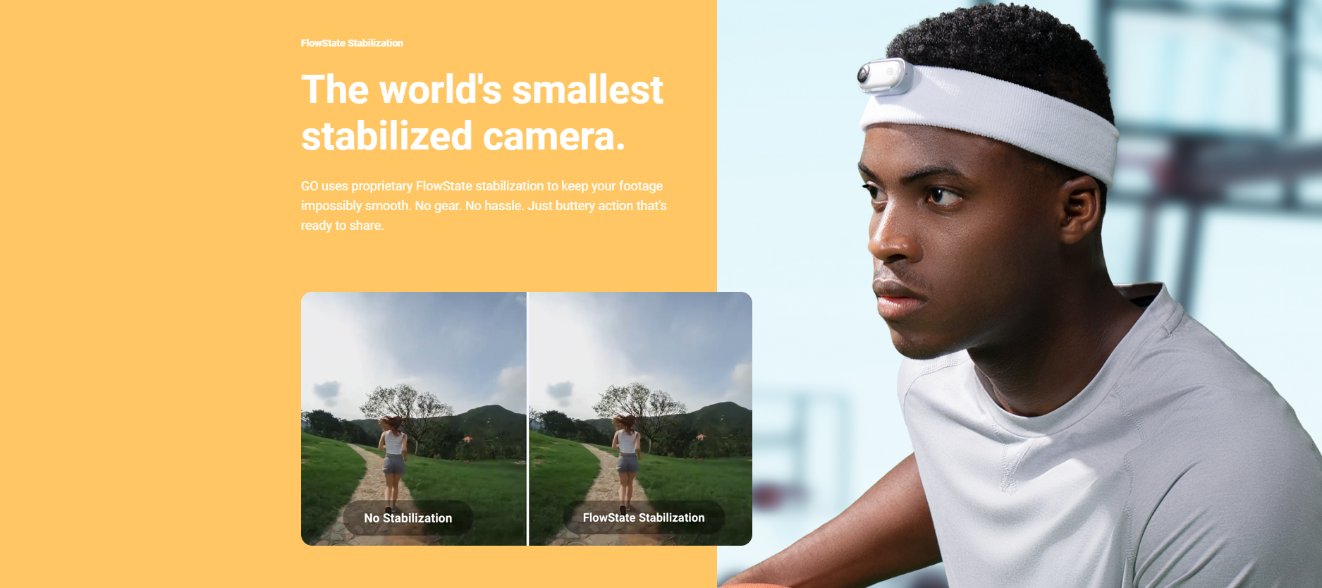 Insta360 GO landing page